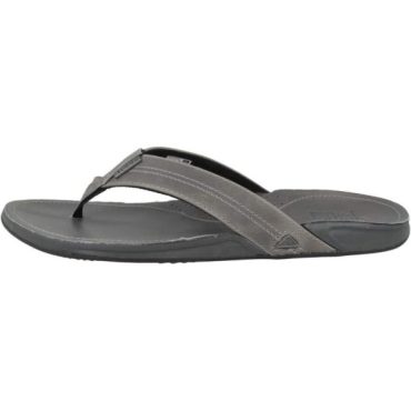 REEF Men’s Sandals J-Bay III | Premium Full Grain Mens Leather Sandals for Instant Comfort(Cement)