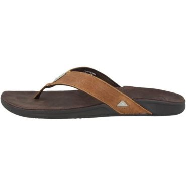 REEF Men’s Sandals J-Bay III | Premium Full Grain Mens Leather Sandals for Instant Comfort(Coffee/Bronze)
