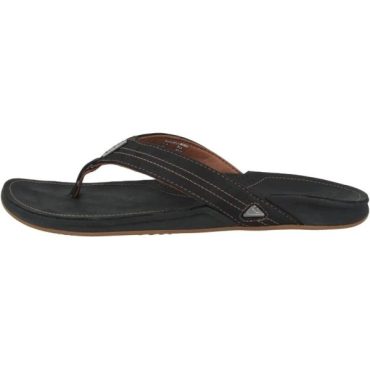 REEF Men’s Sandals J-Bay III | Premium Full Grain Mens Leather Sandals for Instant Comfort(Noche)