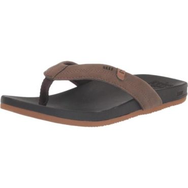 Reef Boy’s Kids Cushion Spring Flip-Flop(Black/Brown)