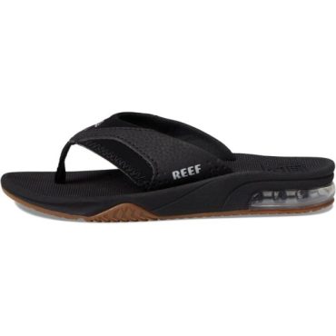 Reef Boy’s Kids Fanning Flip-Flop(Black/Silver)