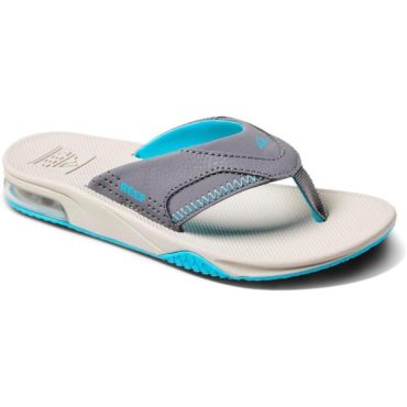 Reef Boy’s Kids Fanning Flip-Flop(Grey/Aqua/Oak)