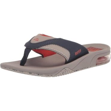 Reef Boy’s Kids Fanning Flip-Flop(Taupe/Navy)