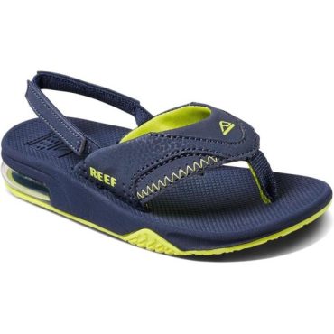 Reef Boy’s Little Fanning Flip-Flop(Lime/Navy)