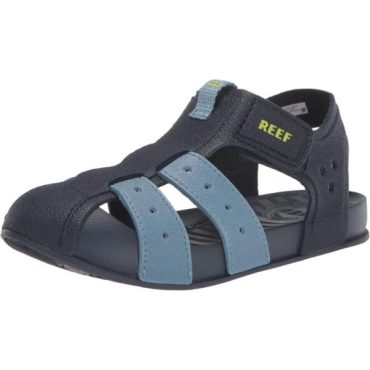 Reef Boy’s Little Water Beachy Fisherman Sandal(Grey/Ocean/Lime)