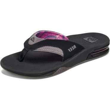 Reef Fanning Womens Sandals | Bottle Opener Flip Flops For Women(Black/Grey)