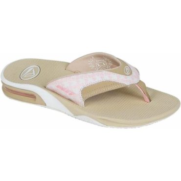 Reef Fanning Womens Sandals | Bottle Opener Flip Flops For Women(Taupe/Pink/White)