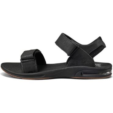Reef Mens Fanning Baja | Bottle Opener Sandal(Black/Sliver)