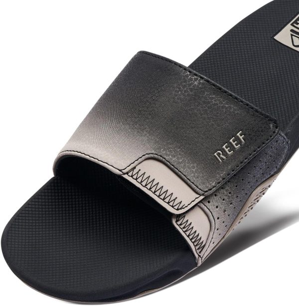 Reef Mens Fanning Slide | Bottle Opener Sandal(Black/Taupe Fade) - Image 3