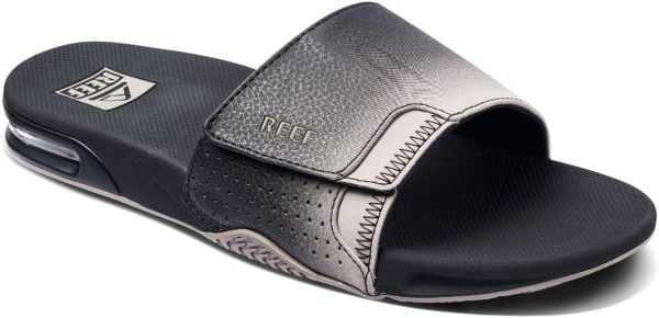 Reef Mens Fanning Slide | Bottle Opener Sandal(Black/Taupe Fade) - Image 2