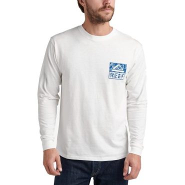 Reef Mens Long Sleeve Graphic Tee(Wellie(marshmallow))