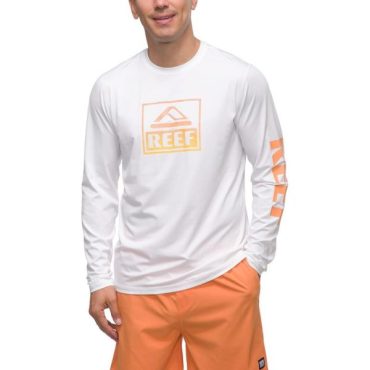 Reef Mens Long Sleeve Rashguard(Bright White (Nineteen99))