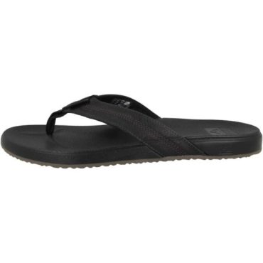 Reef Men’s Sandals Cushion Phantom LE | Full Grain Leather Upper With Padded Lining(Black)