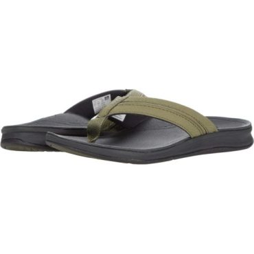 Reef Men’s Sandals Cushion Phantom LE | Full Grain Leather Upper With Padded Lining(Olive)