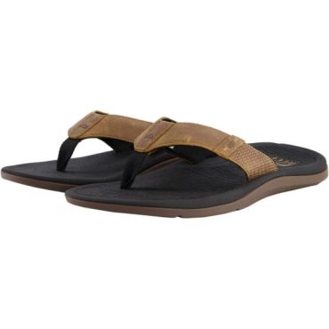 Reef Men’s Santa Ana Le Flip-Flop(Black and Tan)