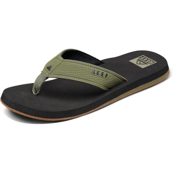 Reef Men’s The Layback Sandal(Black/Olive)