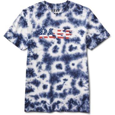 Reef Mens Tie Dye Short Sleeve Tee(Measure/Insignia Blue Cloud Wash)