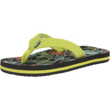 Reef Unisex-Child Kids Ahi Sandal(Neon Palm)