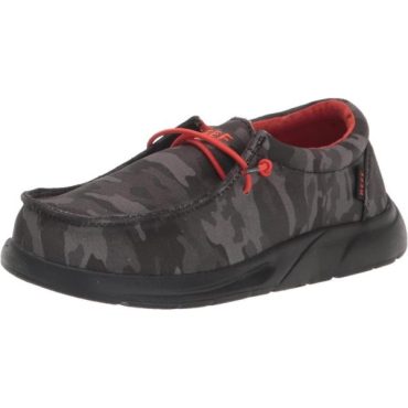 Reef Unisex-Child Kids Cushion Coast Sneaker(Black Camo/Red)