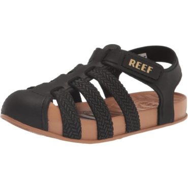 Reef Unisex-Child Kids Water Beachy Fisherman Sandal(Black/Tan)
