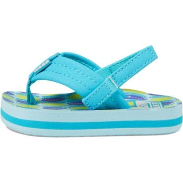 Reef Unisex-Child Little Ahi Flip-Flop(Blue Fish)