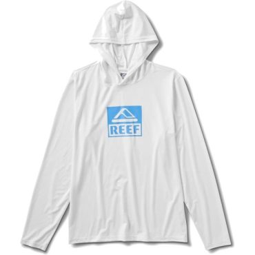 Reef Mens Hooded Rashguard Surf Shirt(Clemons/Bright White)